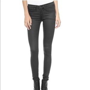 Rag and Bone Grey Coated Skinny Jeans